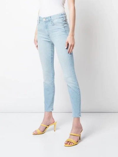 Shop Mother The Looker Crop Jeans - Blue