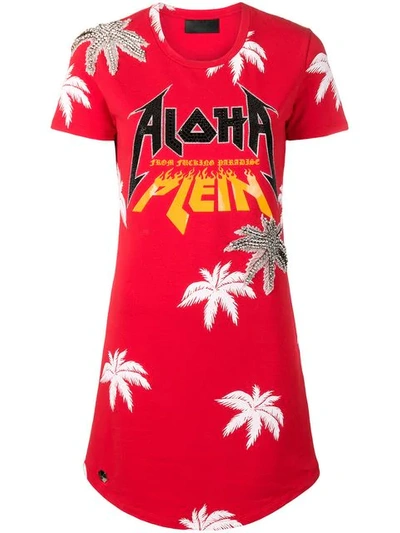Shop Philipp Plein Aloha T In Red