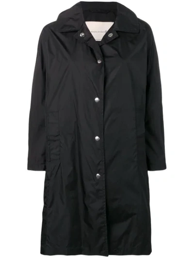 Shop Mackintosh Black Nylon Single Breasted Coat Lm-079st/p