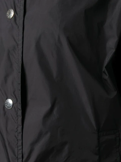 Shop Mackintosh Black Nylon Single Breasted Coat Lm-079st/p