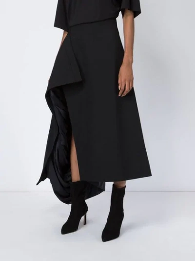 Shop Y/project Front Slit Skirt In Black
