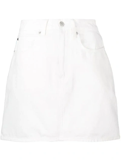 Shop Calvin Klein Jeans Est.1978 Denim Mini Skirt In White
