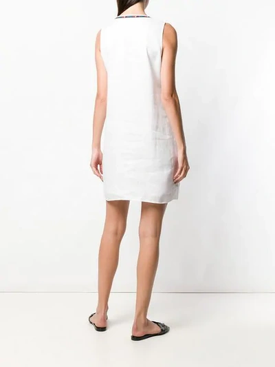 Shop Tory Burch Embroidered Shift Dress In White