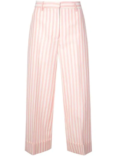 Shop Thom Browne Cropped Trousers - Pink