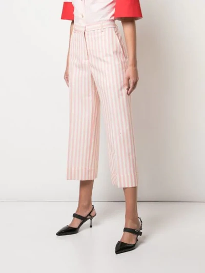 Shop Thom Browne Cropped Trousers - Pink