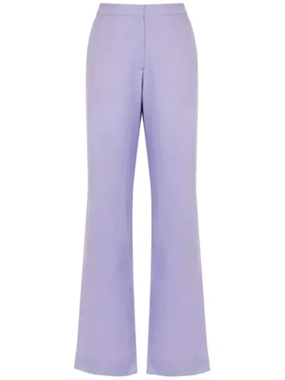 Shop Egrey Wide Leg Trousers In Purple
