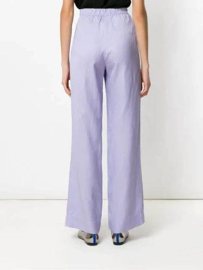 Shop Egrey Wide Leg Trousers In Purple
