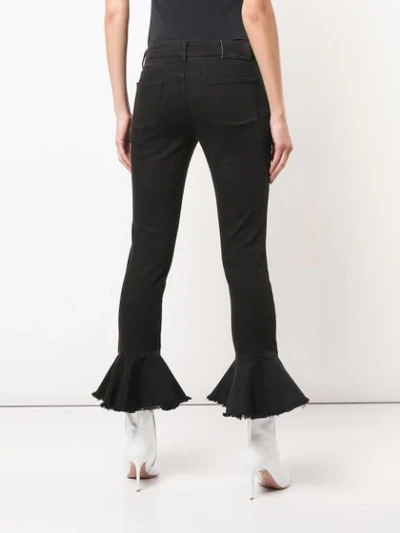 Shop Stella Mccartney Flare Hem Skinny Jeans In Black