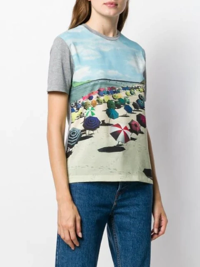 Shop Ps By Paul Smith Beach Print T In Blue