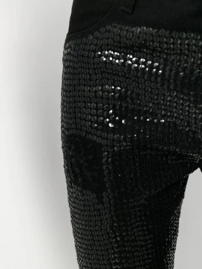 Shop Amen Sequin Jeansbelt In Black
