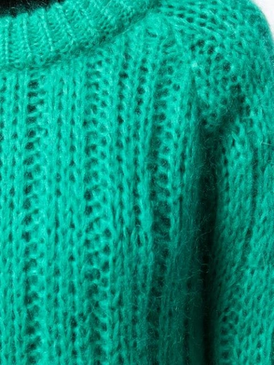 Shop Prada Chunky Knit Sweater In Green