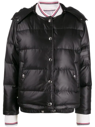 Shop Thom Browne Detachable-hood Puffer Jacket In Black