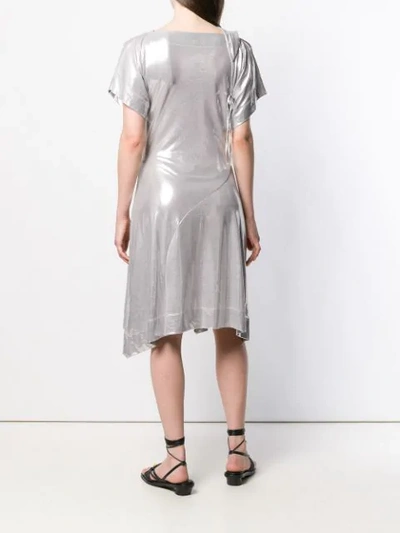 Pre-owned Vivienne Westwood 垂坠领连衣裙 In Silver