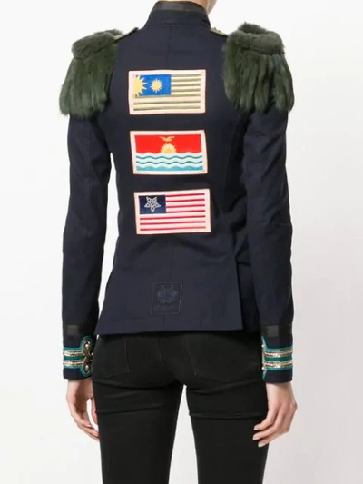 Shop Mr & Mrs Italy Military Inspired Fitted Jacket In 5001