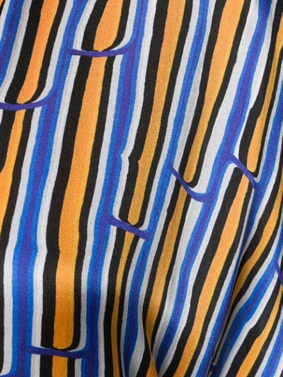 Shop Christian Wijnants Dipha Bamboo Stripe Dress In Orange