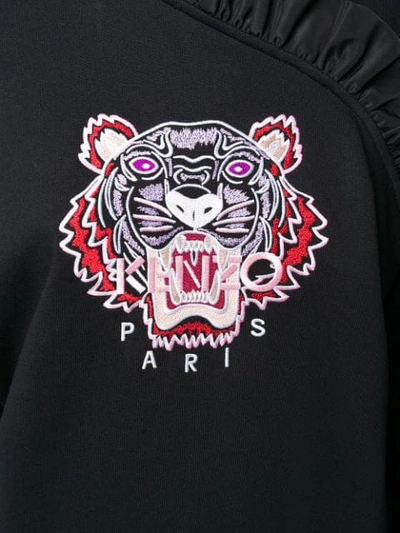 Shop Kenzo Embroidered Tiger Jumper In 99 Noir