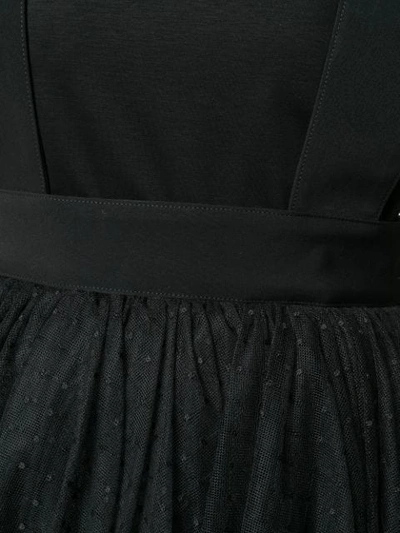 Shop Comme Des Garçons Polka Tulle Pinafore Skirt In Black