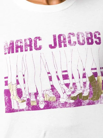 Shop Marc Jacobs Logo Shoe Print T-shirt In White