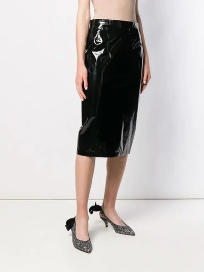Shop N°21 Patent Pencil Skirt In Black