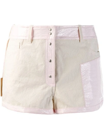 Shop Courrèges Contrast Trimmed Shorts - Neutrals