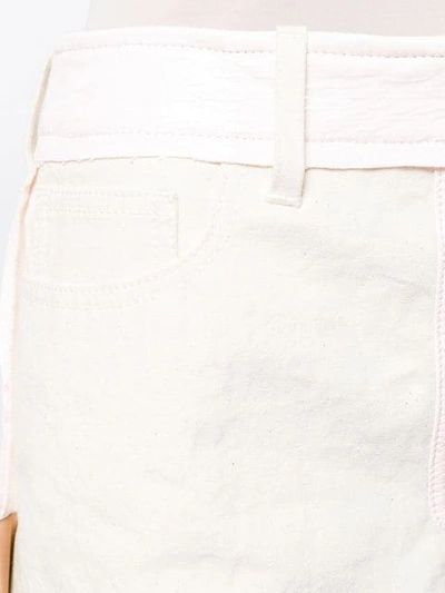 Shop Courrèges Contrast Trimmed Shorts - Neutrals