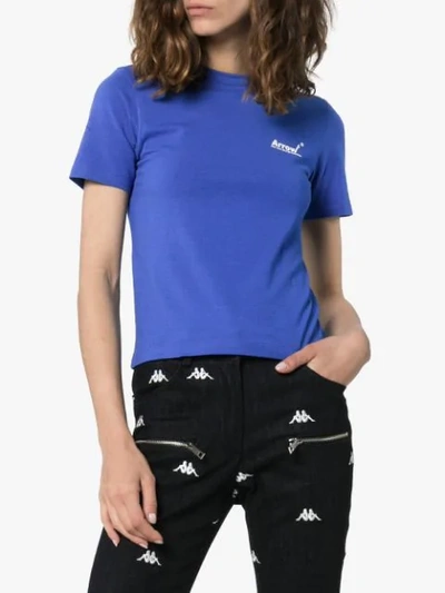 ADER ERROR FITTED LOGO T-SHIRT - 蓝色