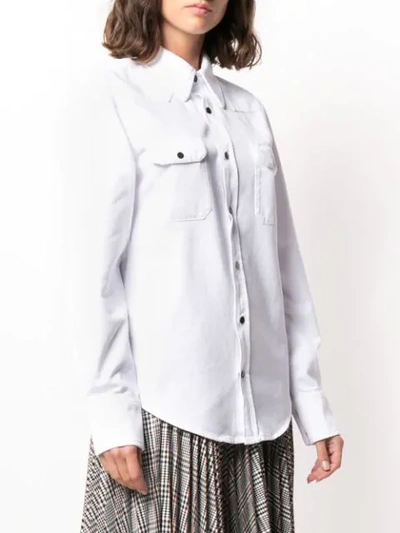 Shop Calvin Klein 205w39nyc Oversized Style Shirt In White