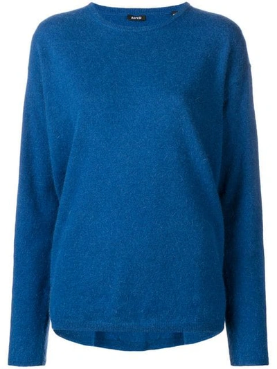 Shop Aspesi Crew Neck Sweater In Blue