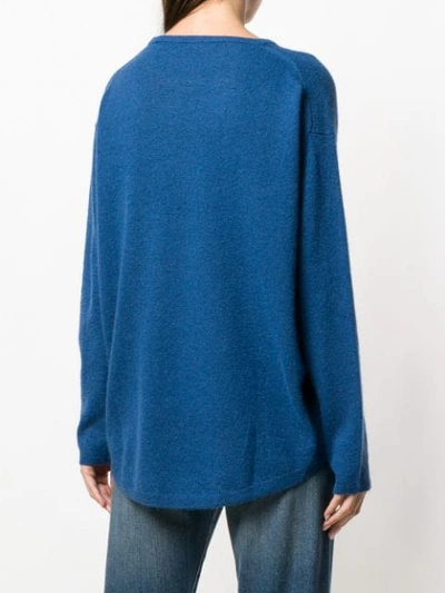 Shop Aspesi Crew Neck Sweater In Blue