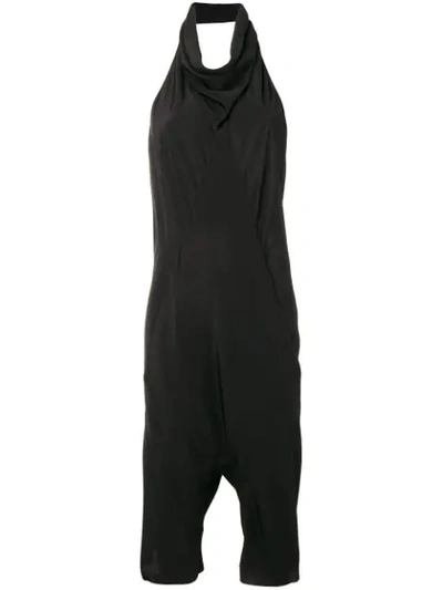 Shop Rick Owens Halter Neck Jumpsuit In Black