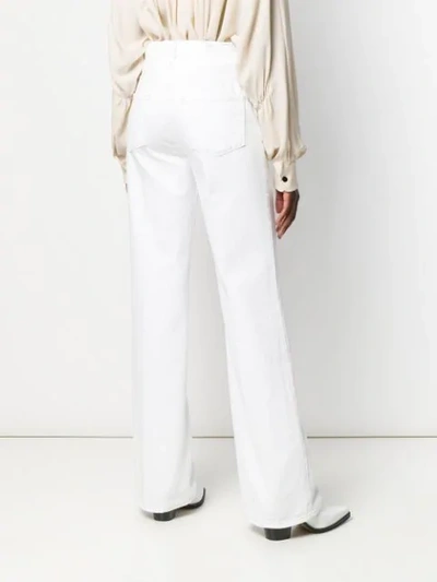 Shop J Brand Joan Wide-leg Jeans In White