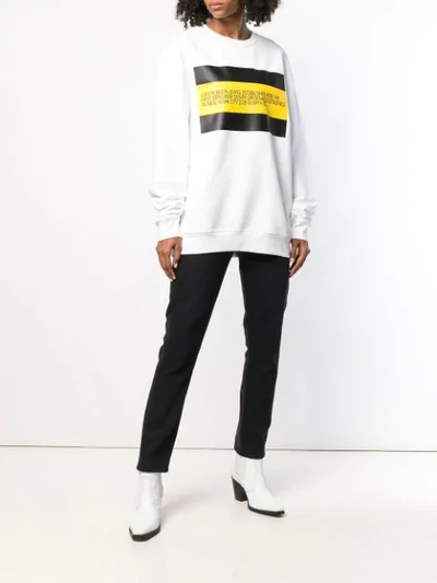 Shop Calvin Klein Jeans Est.1978 Logo Print Sweatshirt In White