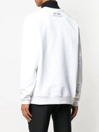 Shop Calvin Klein Jeans Est.1978 Logo Print Sweatshirt In White