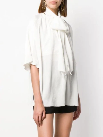 Shop Chloé Pussy Bow Blouse In White