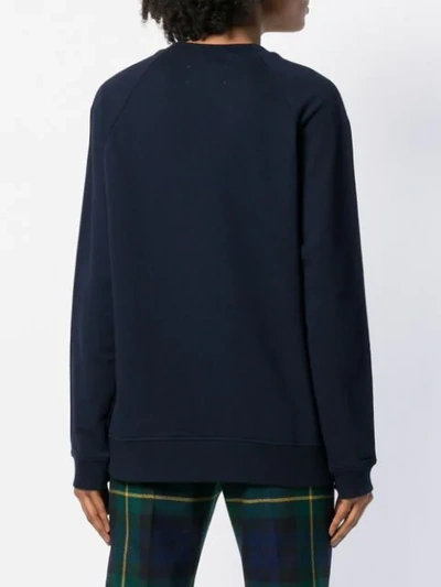 Shop Alberta Ferretti Alitalia Patch Sweatshirt In Blue