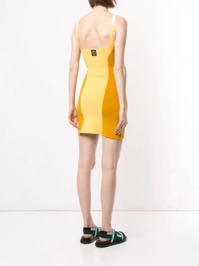 Shop Nagnata Colour Block Mini Dress In Yellow