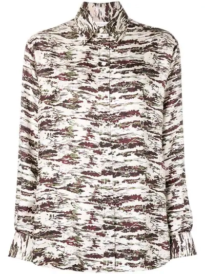 Shop Victoria Beckham Camouflage Shirt In Neutrals