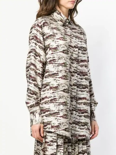 Shop Victoria Beckham Camouflage Shirt In Neutrals