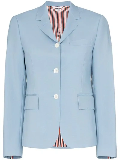 Shop Thom Browne Dyed Sport Coat In Blue