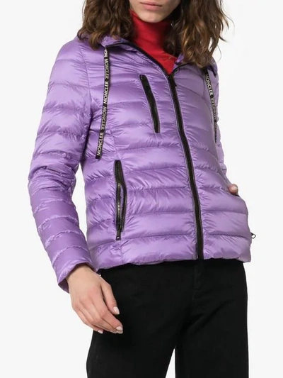 Shop Moncler Seoul Down Padded Jacket In Purple