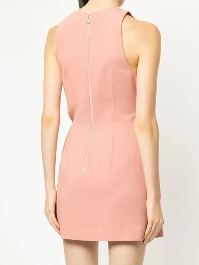 Shop Dion Lee Holster Mini Wrap Dress In Pink