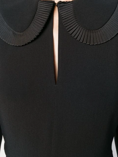 Shop Stella Mccartney Pleated Collar Dress In Black