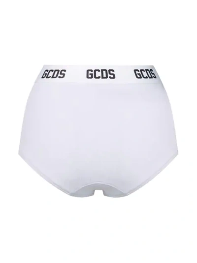 GCDS 经典高腰三角裤 - 白色