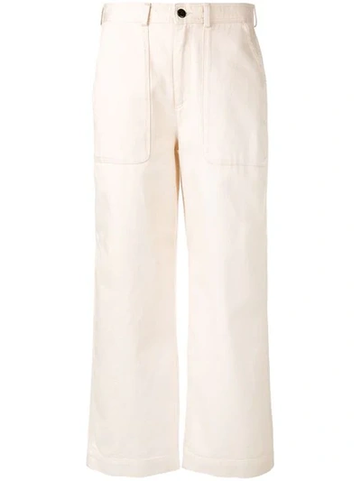 Shop Bellerose Straight-leg Trousers In Neutrals