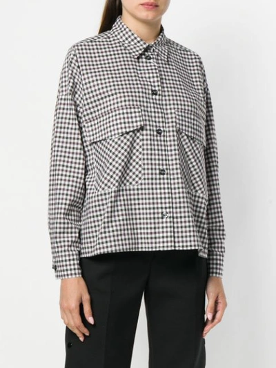 Shop Mm6 Maison Margiela Angular Check Shirt - Green