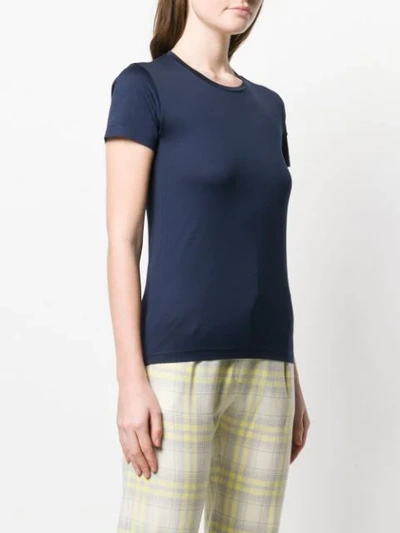 Shop Moncler Crew Neck T-shirt In Blue