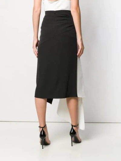 AVARO FIGLIO COLOUR BLOCK ASYMMETRIC SKIRT - 黑色