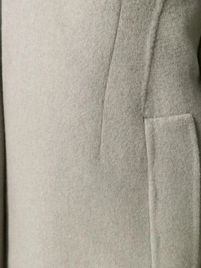 Shop Bottega Veneta Wrap Coat In Grey