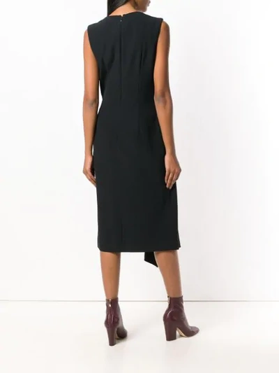 Shop Alexander Mcqueen Flared Asymmetric Dress In Black