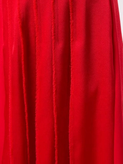 Shop Sonia Rykiel Asymmetric Pleated Skirt In Red